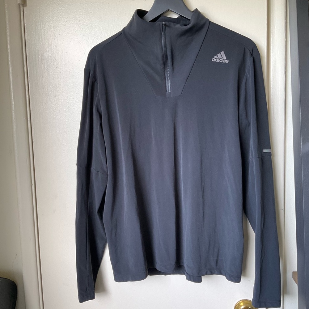 Adidas Response Climalite 1/4 Zip Running Pullover Shirt Black Men’s Medium